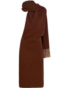 Etro Ribbed-Knit Midi Dress - Brown