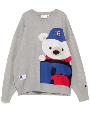 Chocoolate Jacquard Bear Jumper - Grey