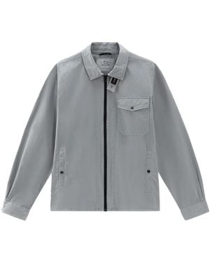 Woolrich Hemdjacke Aus Gabardine - Grau