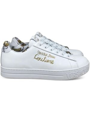 Versace Jeans Couture Logo-Print Trainers - White