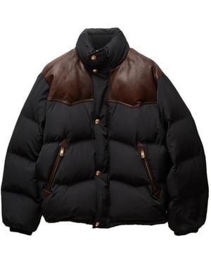 Versace Jacke Mit Ledereinsätzen - Schwarz