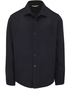 Maurizio Baldassari Button-Fastening Patch-Pocket Shirt Jacket - Blue