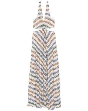 Missoni Zigzag-Knit Cutout Maxi Dress - White
