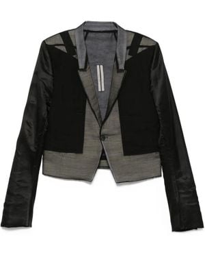 Rick Owens Chaqueta a paneles - Negro