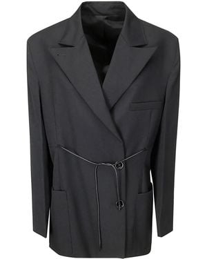 Lanvin Drawstring Waist Blazer - Black