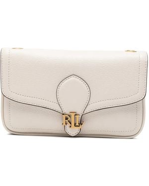 Ralph Lauren Pochette En Cuir Grainé À Plaque Logo - Natural