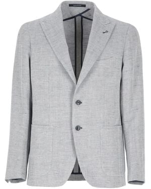 Tagliatore Blazer À Motif De Chevrons - Gris