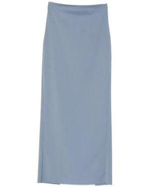 MARSĒM High-Waisted Maxi Skirt - Blue