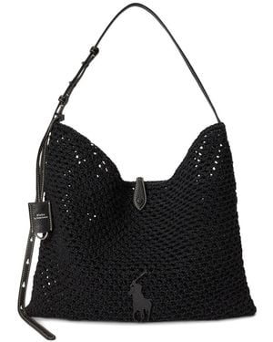 Polo Ralph Lauren Woven Messenger Bag - Black