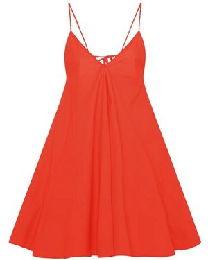 Another Tomorrow Sun Spaghetti-Strap A-Line Mini Dress - Red