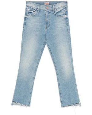 Mother Jean The Insider Crop Step Fray - Bleu