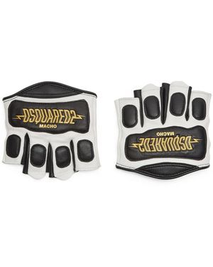 DSquared² Handschuhe mit Logo-Stickerei - Schwarz