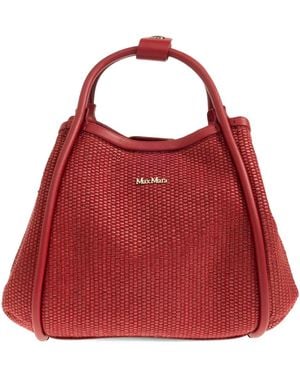 Max Mara Mini Sac Cabas Tressé Marine - Red