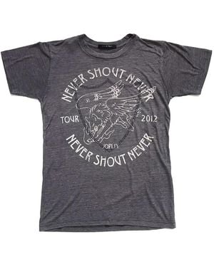 HTC Studded Graphic-Print T-Shirt - Grey