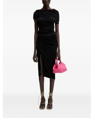 Rick Owens Lola Ruched Boat-Neck Top - Black