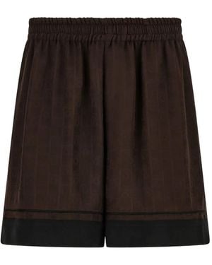 Ferragamo Monogram Bermuda Shorts - Black