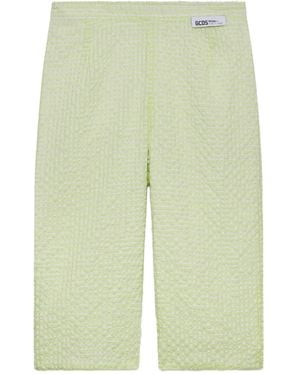 Gcds Pantaloni Capri Vichy - Verde