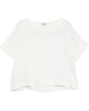 Niu Short-Sleeve Top - White