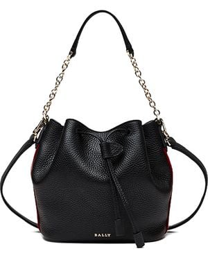 Bally Grained-Leather Bucket Bag - Black