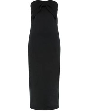 Chloé Bow-Detailed Midi Dress - Black