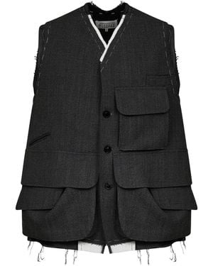Maison Margiela カーゴベスト - ブラック
