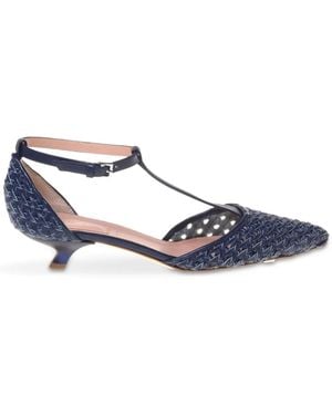 Alberta Ferretti レザーパンプス - ブルー