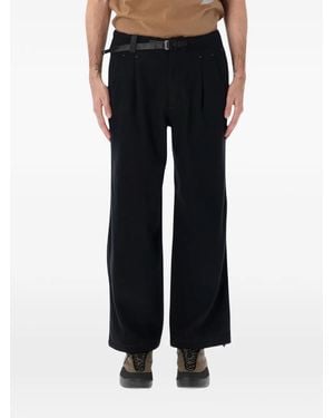 and wander Belted Pleated Pants - Black