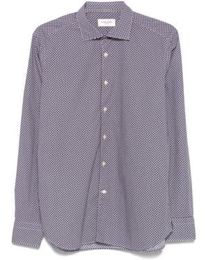 Tintoria Mattei 954 Geometric-Print Shirt - Purple