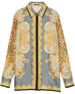 Versace シルクシャツ - メタリック