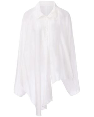 ili node Elise Asymmetrical Shirt - White