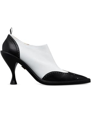 Thom Browne 90Mm Wingtip Leather Boots - Black