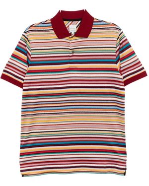 Paul Smith Gestreiftes Poloshirt - Rot