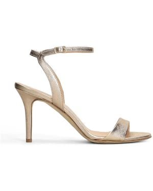 The Seller Metallic-Effect Buckle-Fastening Sandals - White
