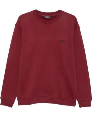 Dondup Logo-Print Cotton Sweater - Red
