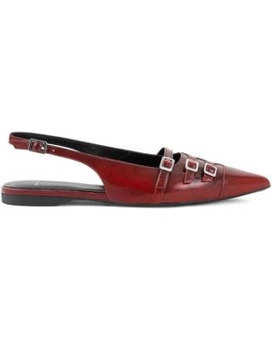 Vagabond Shoemakers Hermine Buckle Slingback Ballet Flats - Red