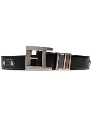 Versace Gürtel Aus Leder 4 Cm - Weiß