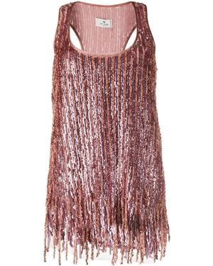 Etro Silk Blend Tank Top - Red