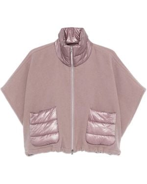 Herno Wool And Nylon Cape - Pink