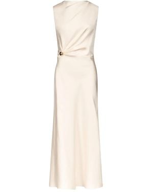 Loulou de Saison Roan Gathered-Waist Sleeveless Midi Dress - Natural