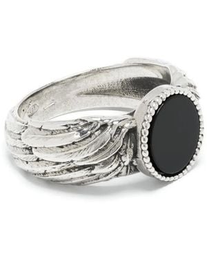Emanuele Bicocchi Anillo Wing Stone - Gris