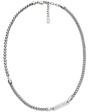 Emporio Armani Beaded chain necklace - Weiß