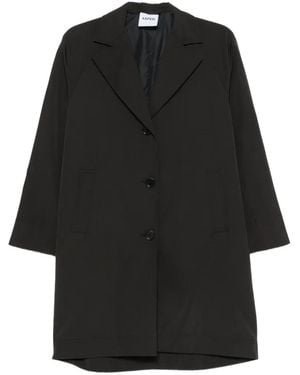 Aspesi Notch-Lapel Button-Fastening Coat - Black
