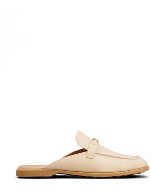 Tod's Mules En Cuir - White