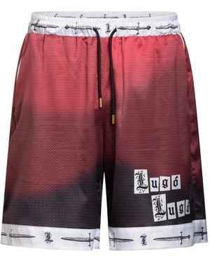Lugo Lugo Shorts La Señal Con Logo - Rosso