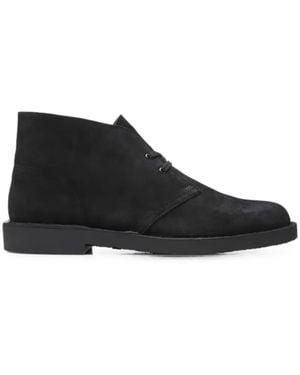 Clarks Bushacre 3 Suede Desert Boots - Black