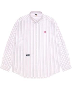 Aape By A Bathing Ape Striped Patch Shirt - Pink