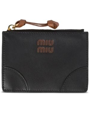 Miu Miu Logo-Detail Zip-Fastening Wallet - Black