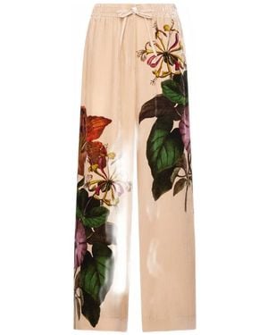 Pierre Louis Mascia Kandox Hose Mit Blumenprint - Weiß