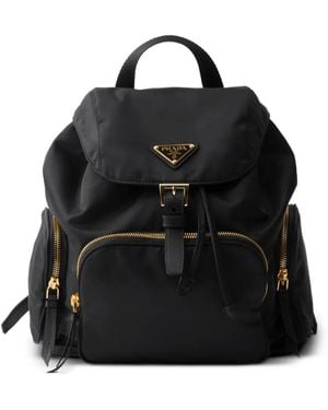 Prada Small Zip Backpack - Black