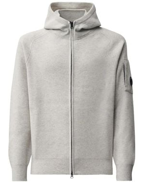 C.P. Company Lens-Detail Zip-Up Hoodie - Grey